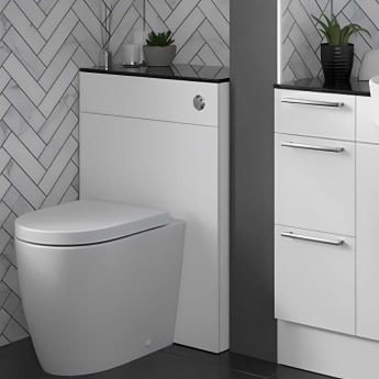 Signature Oslo Back to Wall WC Toilet Unit 500mm Wide - White Gloss