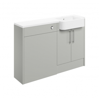 Signature Oslo RH Combination Unit with Basin 1242mm Wide - Light Grey Gloss | Product Image