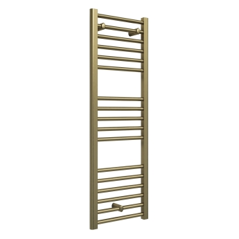 Signature Paragon Straight Heated Towel Rail 1200mm H x 400mm W - Brushed Brass | Product Image