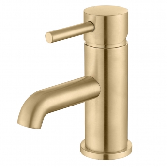 Signature Sail Mono Basin Mixer Tap Single Handle with Waste - Brushed Brass