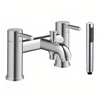 Signature Sail Bath Shower Mixer Tap with Shower Kit and Bracket - Chrome