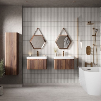 Signature Pietro Hexagonal Bathroom Mirror 433mm H x 500mm W - Bronze