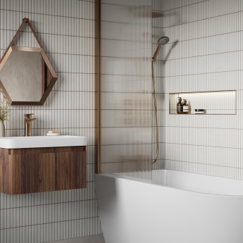 Signature Pietro Hexagonal Bathroom Mirror 433mm H x 500mm W - Bronze