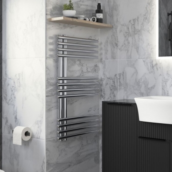 Signature Pioneer Designer Heated Towel Rail 800mm H x 500mm W - Chrome