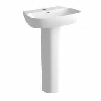 Signature Poseidon Basin and Full Pedestal 600mm Wide - 1 Tap Hole