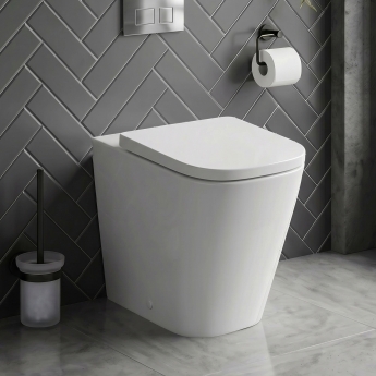 Signature Poseidon Rimless Comfort Height Back to Wall Toilet (inc Soft Close Seat) | Product Image