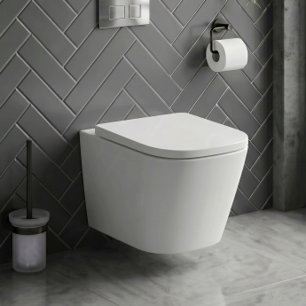 Signature Poseidon Rimless Wall Hung Toilet (inc Soft Close Seat) | Product Image