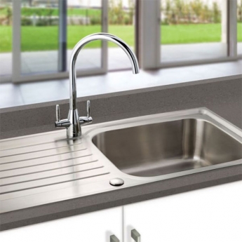 Prima Deep 1.0 Bowl Kitchen Sink with Waste Kit 1000mm L x 500mm W - Stainless Steel