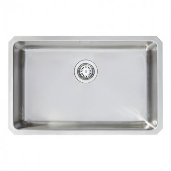Prima+ R25 1.0 Bowl Undermount Extra Large Kitchen Sink with Waste Kit 700mm L x 450mm W - Stainless Steel