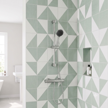 Signature Pure Low Pressure Thermostatic Bar Mixer Shower with Shower Kit - Chrome | Product Image
