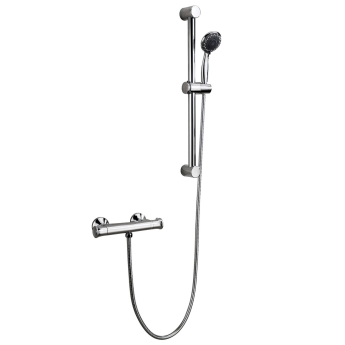 Signature Pure Low Pressure Thermostatic Bar Mixer Shower with Shower Kit - Chrome | Product Image