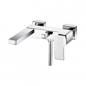 Signature Surface Wall Mounted Bath Shower Mixer Tap with Shower Kit and Bracket - Chrome