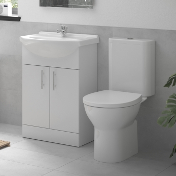 Signature QuikPak Rimless Close Coupled Toilet (inc Soft Close Seat) | Product Image