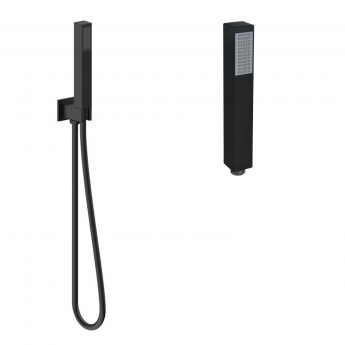 Signature React Thermostatic Dual Concealed Mixer Shower with Shower Kit + Fixed Shower Head - Matt Black | Product Image