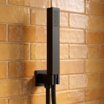 Signature React Thermostatic Dual Concealed Mixer Shower with Shower Kit + Fixed Shower Head - Matt Black | Product Image