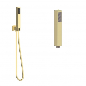 Signature React Thermostatic Dual Concealed Mixer Shower with Shower Kit + Fixed Shower Head - Brushed Brass