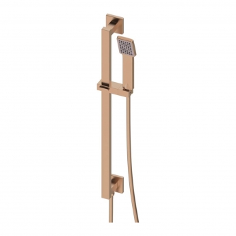 Signature React Thermostatic Triple Concealed Mixer Shower with Shower Kit + Fixed Shower Head - Brushed Bronze | Product Image
