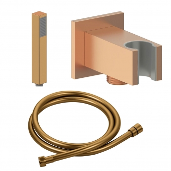 Signature React Thermostatic Dual Concealed Mixer Shower with Shower Kit + Fixed Shower Head - Brushed Bronze | Product Image