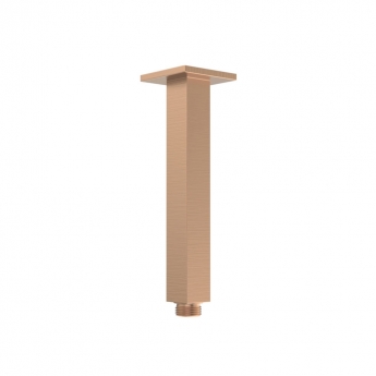Signature React Square Ceiling Mounted Shower Arm 180mm Length - Brushed Bronze