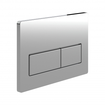 Signature Rectangular Push Button Dual Flush Plate - Chrome