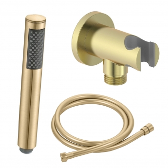 Signature Reflex Thermostatic Dual Concealed Mixer Shower with Shower Kit + Fixed Shower Head - Brushed Brass