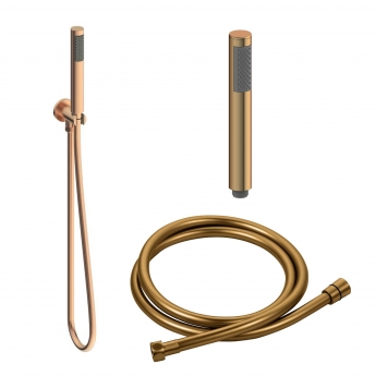 Signature Reflex Thermostatic Dual Concealed Mixer Shower with Shower Kit + Fixed Shower Head - Brushed Bronze | Product Image