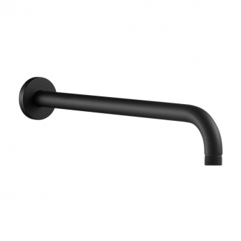 Signature Reflex Round Wall Mounted Shower Arm 320mm Length - Matt Black
