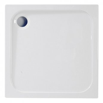 Signature Deluxe Square Shower Tray with Waste 760mm x 760mm - White