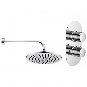 Signature Reform Round Dual Concealed Mixer Shower with Fixed Head - Chrome
