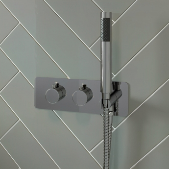 Signature Revive Pack One Twin Concealed Mixer Shower with Handset and ABS Fixed Head - Chrome