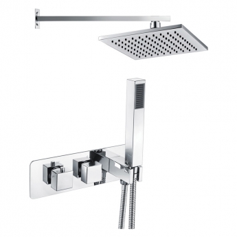 Signature Ritual Thermostatic Dual Concealed Mixer Shower with Shower Kit + ABS Fixed Shower Head - Chrome