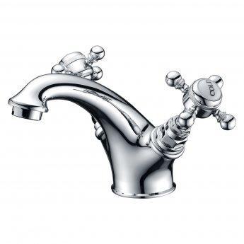Signature Roma Basin Mixer Tap Dual Handle with Click Clack Waste - Chrome