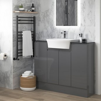 Signature Indus Semi-Recessed Basin 500mm Wide - 1 Tap Hole