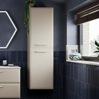 Signature Scribe 400mm Wall Hung 2-Door Tall Storage Unit | Product Image