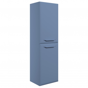 Signature Scribe Wall Hung 2-Door Tall Unit 400mm Wide - Matt Misty Blue | Product Image