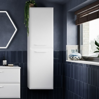 Signature Scribe 400mm Wall Hung 2-Door Tall Storage Unit | Product Image