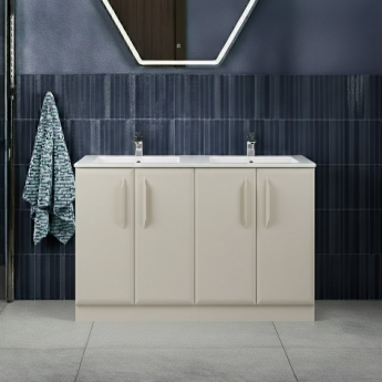 Signature Scribe 1200mm 4-Door Floor Standing Vanity Unit | Product Image