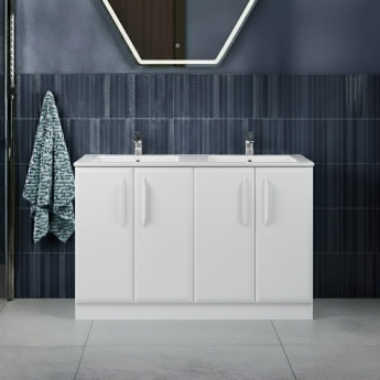 Signature Scribe 1200mm 4-Door Floor Standing Vanity Unit | Product Image