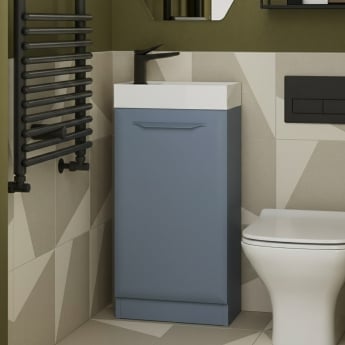 Signature Scribe 400mm 1-Door Floor Standing Vanity Unit | Product Image