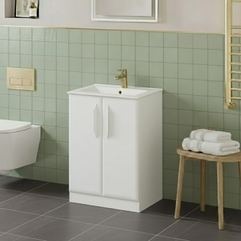 Signature Scribe 600mm 2-Door Floor Standing Vanity Unit | Product Image