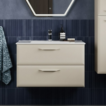 Signature Scribe 800mm 2-Drawer Wall Hung Vanity Unit