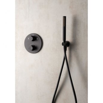 Vema Timea Round Shower Handset - Black
