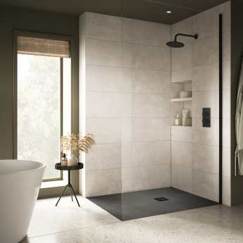 Signature Habitat Slate Effect 25mm Rectangular Shower Tray