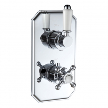 Signature Traditional Thermostatic 1 Outlet Concealed Shower Valve Dual Handle - Chrome