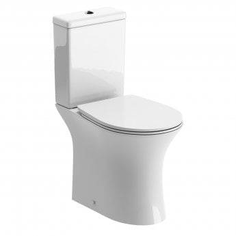 Signature Indus Close Coupled Rimless Toilet with Push Button Cistern - Soft Close Seat