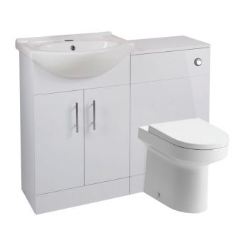 Signature Skyline Combination Furniture Pack with Semi-Recessed Basin and WC Unit - 1 Tap Hole