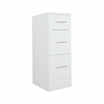 Signature Skyline Storage Unit 3-Drawer 300mm Wide - Gloss White