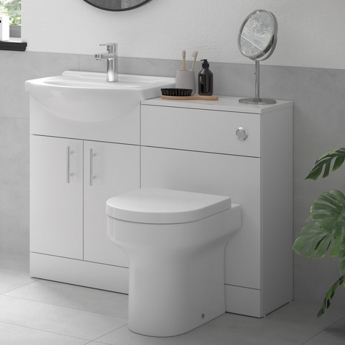 Signature Skyline Trim Back to Wall Toilet with WC Unit and Cistern - Soft Close Seat