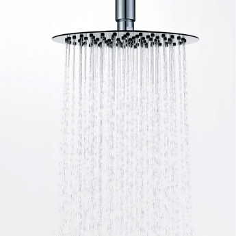 Signature Reflex Round Ultraslim Shower Head 200mm Diameter - Stainless Steel