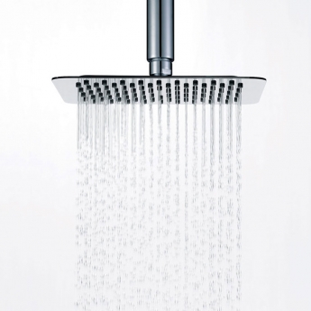 Signature React Ultraslim Square Shower Head 200mm x 200mm - Stainless Steel